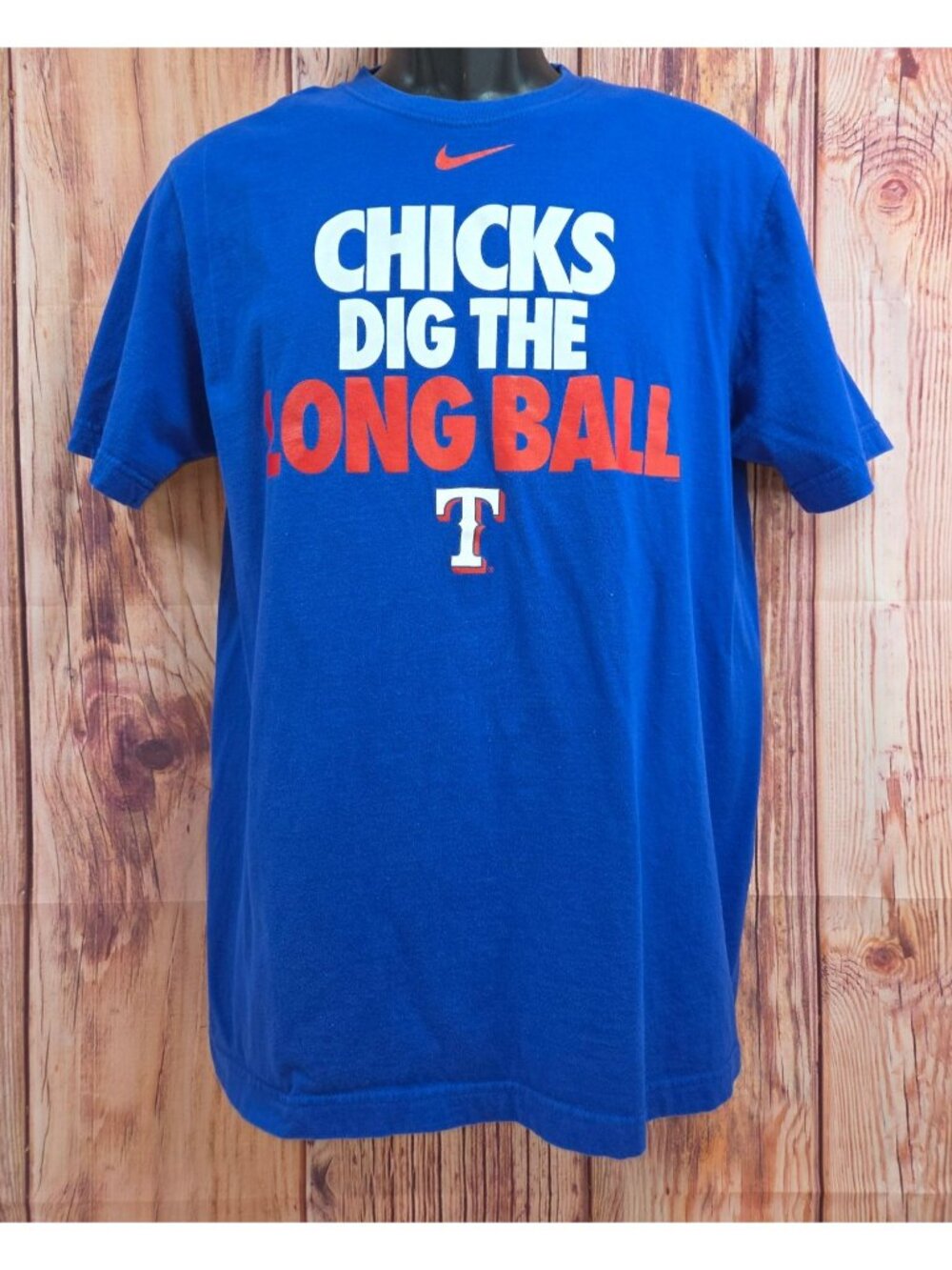 Nike Texas Rangers "Chicks Dig The Long Ball" T-Shirt Medium
